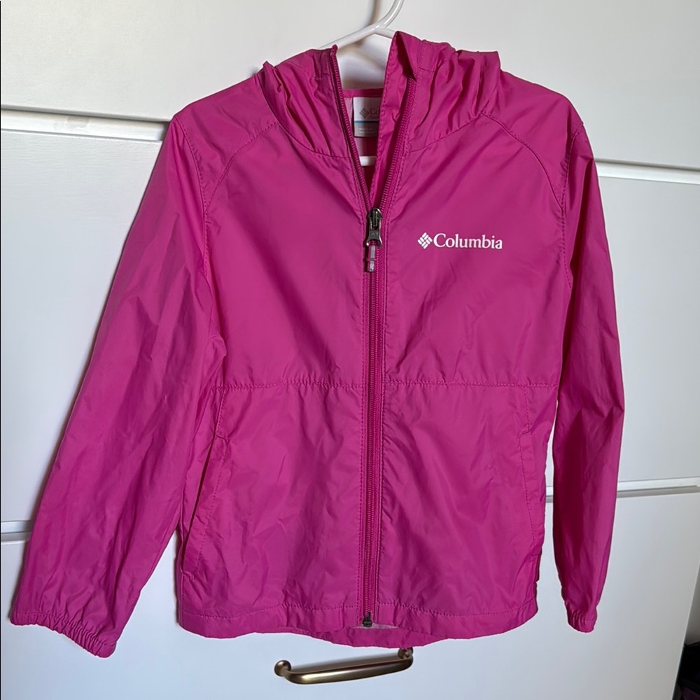 Columbia Girls Pink Windbreaker Water Resistant Jacket size xxs (4/5)